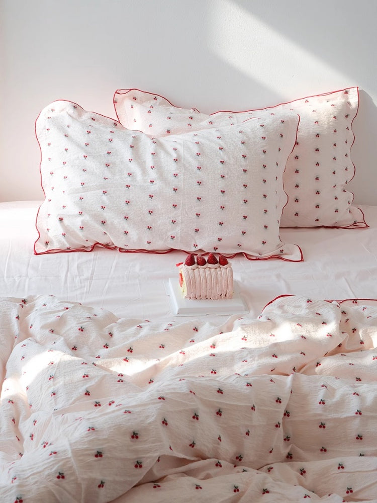 Cherry Jacquard Bedding Set
