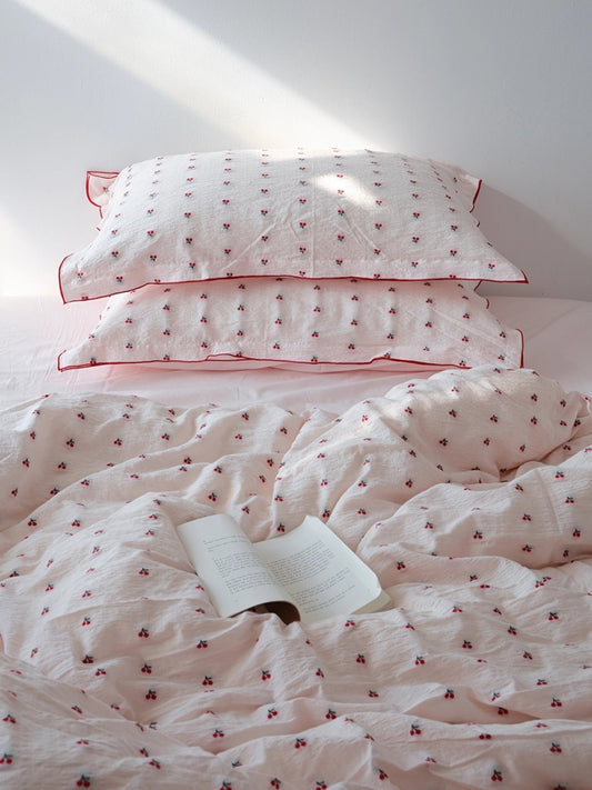 Cherry Jacquard Bedding Set