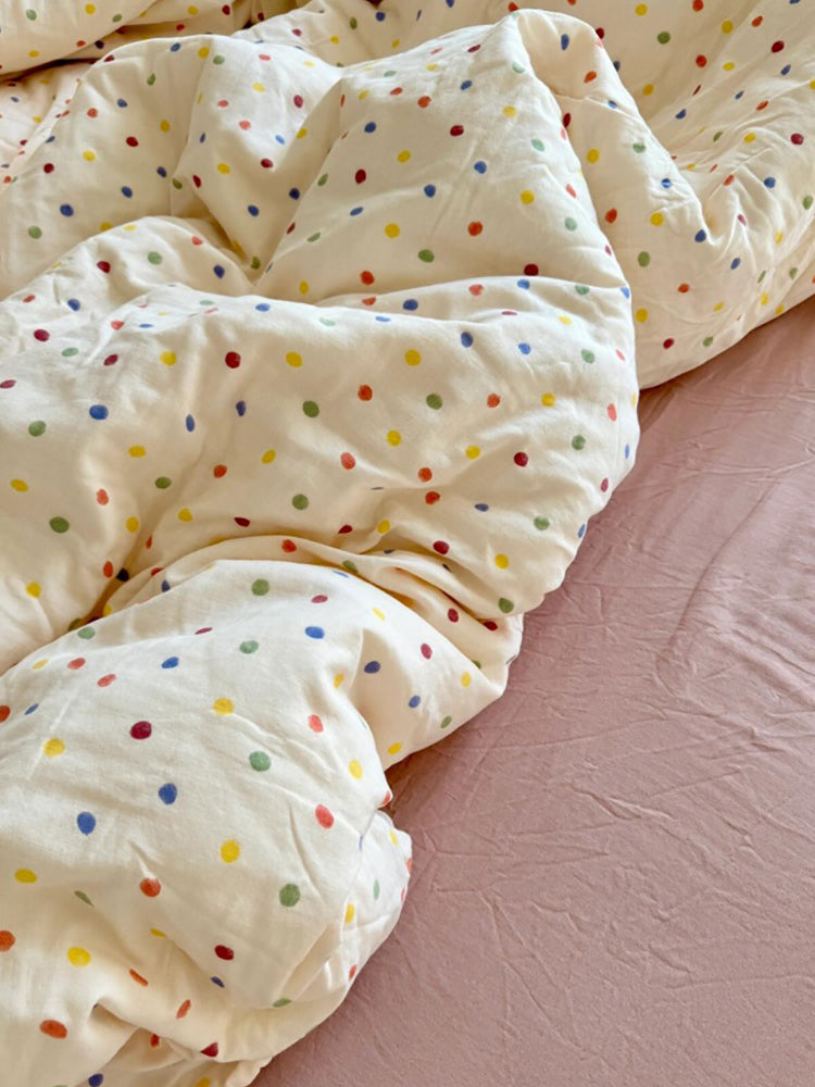 Colorful Polka Dot Duvet Cover Set