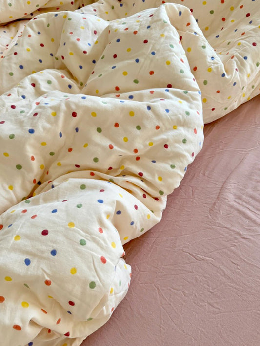 Colorful Polka Dot Duvet Cover Set