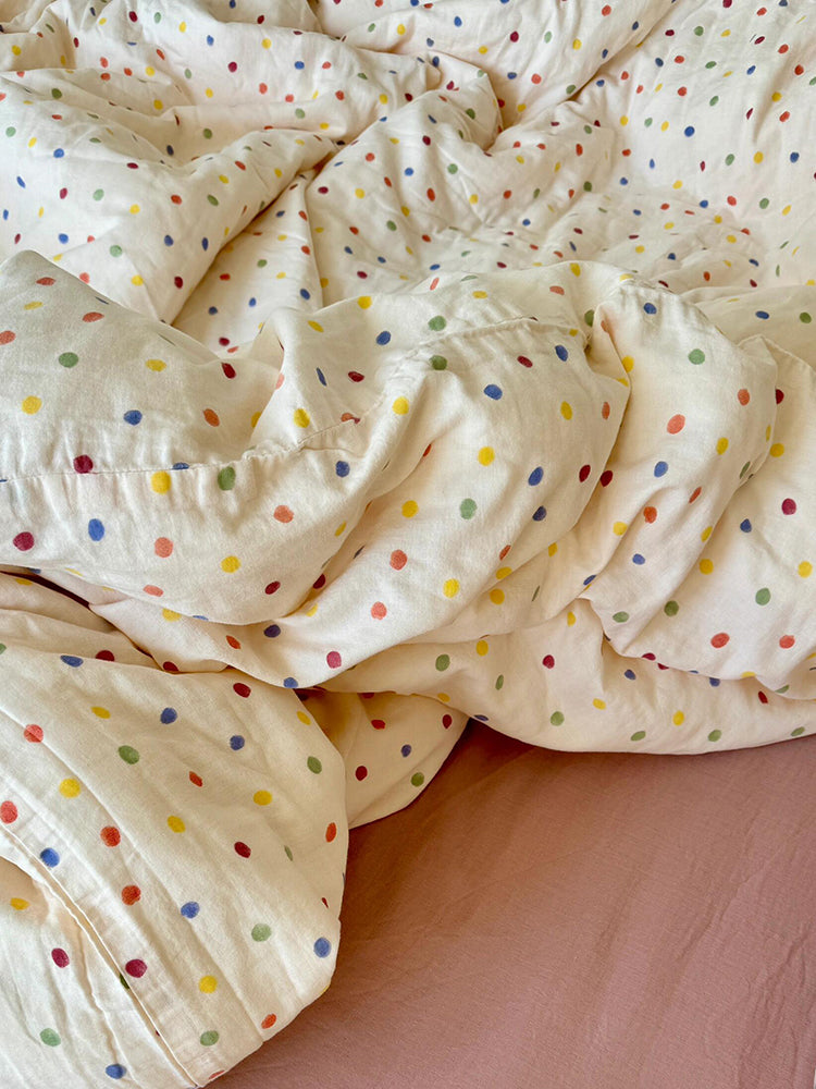 Colorful Polka Dot Duvet Cover Set