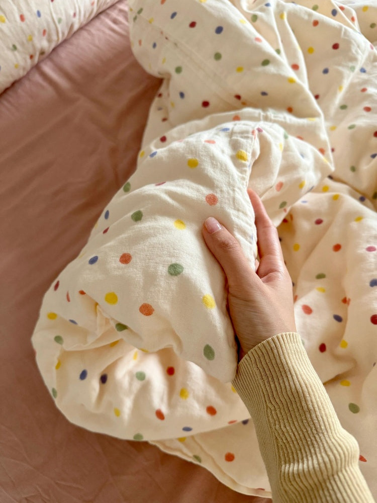 Colorful Polka Dot Duvet Cover Set