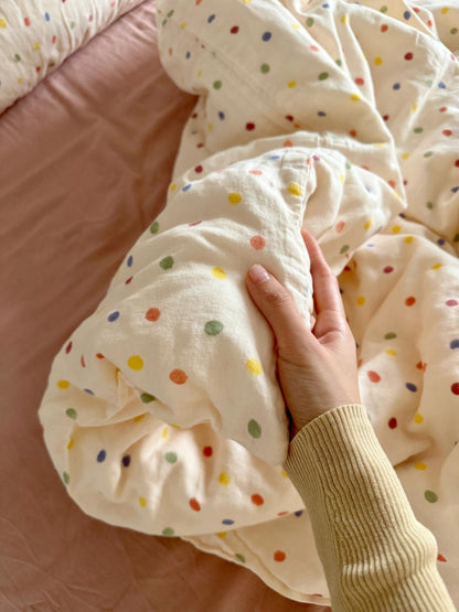 Colorful Polka Dot Duvet Cover Set