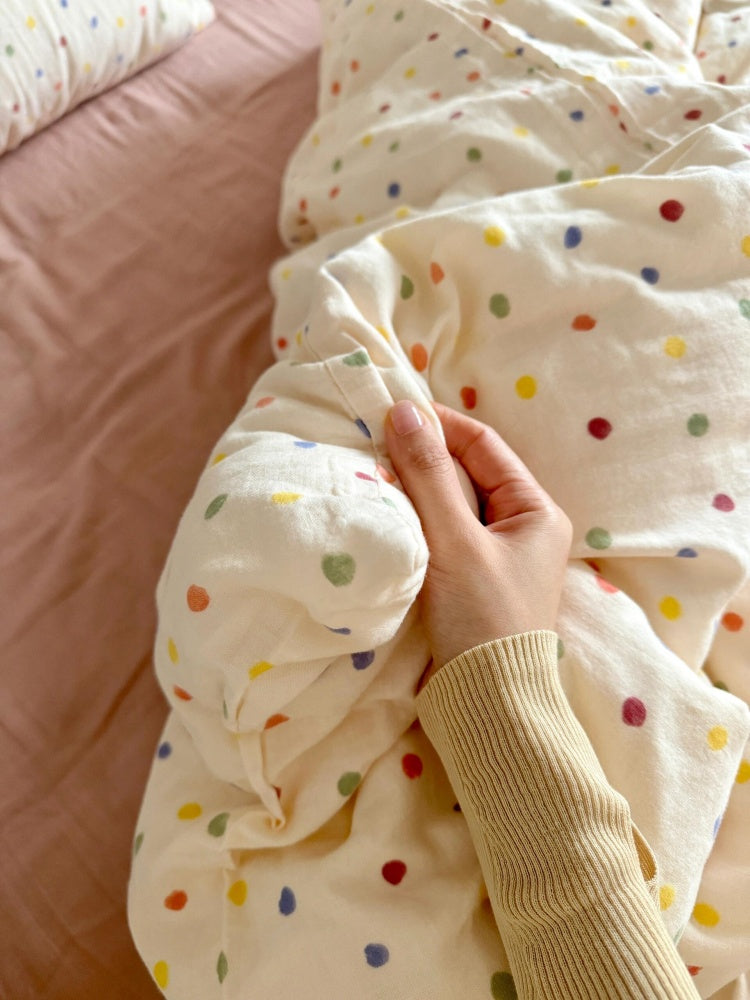 Colorful Polka Dot Duvet Cover Set