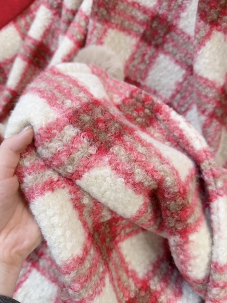 Retro Red Plaid Blanket