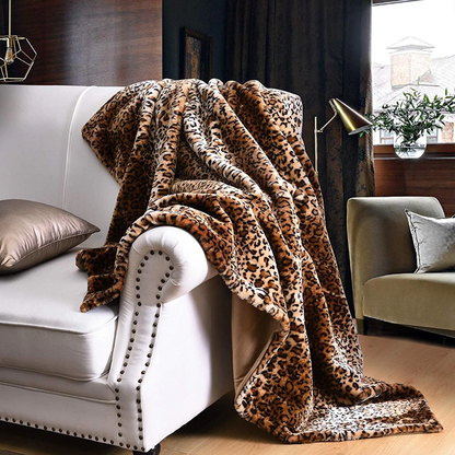 Leopard Print Throw Blanket